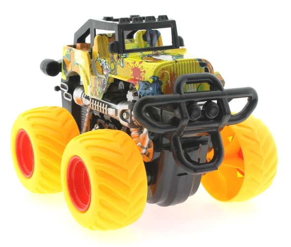PARAPLY Die Cast Off Road Dev Sarı Teker Araba Kız Erkek Çocuk Oyuncak Eğitici Oyuncaklar ürün görseli 1