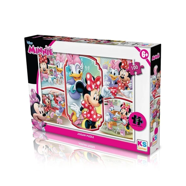 PARAPLY MIN714 KS, Minnie 100 Parça Puzzle Kız Erkek Çocuk Oyuncak Eğitici Oyuncaklar ürün görseli 1