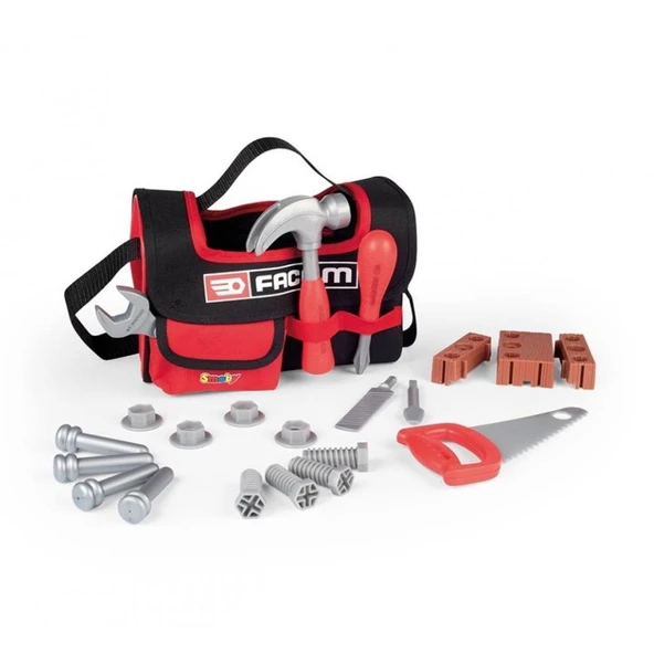 PARAPLY 7600360196 Smoby, Facom Fabric Tools Case - Facom Kumaş Çantalı Alet Seti / 3-7 yaş Kız Erkek Çocuk ürün görseli 1
