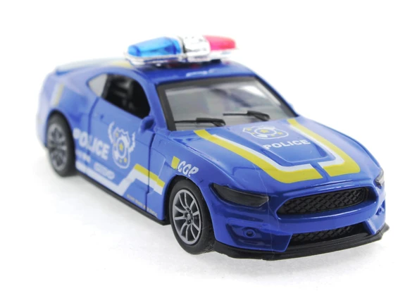 PARAPLY Die Cast Çek Bırak Metal Mavi Polis Arabası Kız Erkek Çocuk Oyuncak Eğitici Oyuncaklar ürün görseli 1