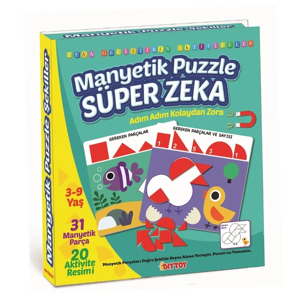 PARAPLY 1536 DıyToy Manyetik Puzzle - Super Zeka / 31 Parça Puzzle / 3-9 yaş Kız Erkek Çocuk Oyuncak Eğitici ürün görseli 1