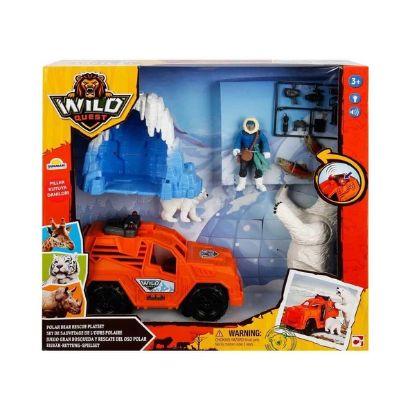 PARAPLY 49203 SUN-CPM-OYUN SET WILD QUEST POLAR BEAR RESCUE 1ARAÇ 1FGR 2HYVN Kız Erkek Çocuk Oyuncak Eğitici ürün görseli 1