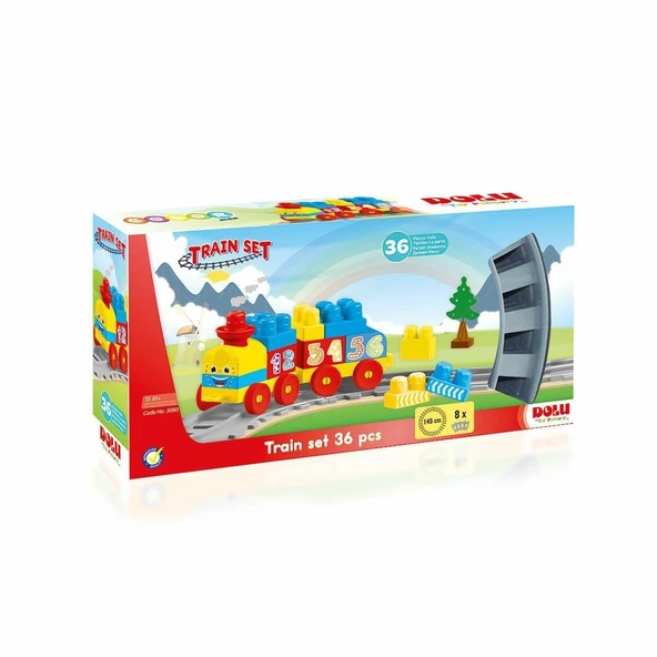 PARAPLY 5080 Dolu Tren Yol Set Yapı Blokları 36 Parça Kız Erkek Çocuk Oyuncak Eğitici Oyuncaklar ürün görseli 1