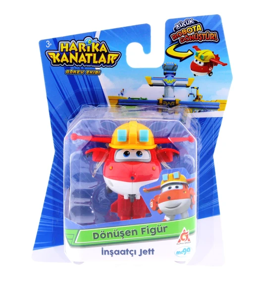 PARAPLY Harika Kanatlar Dönüşen Mini Figür İnşaatçı Jett Kız Erkek Çocuk Oyuncak Eğitici Oyuncaklar ürün görseli 1