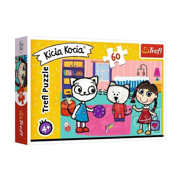 PARAPLY 17343 Trefl/60 PUZZLE KİCİA KOCİA KİTTY CAR YAPBOZ Kız Erkek Çocuk Oyuncak Eğitici Oyuncaklar ürün görseli 1