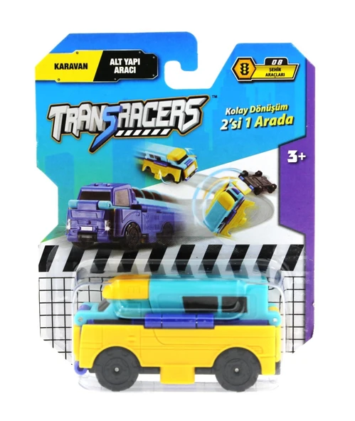 PARAPLY Transracers Dönüşen Araçlar Karavan / Alt Yapı Aracı Kız Erkek Çocuk Oyuncak Eğitici Oyuncaklar ürün görseli 1