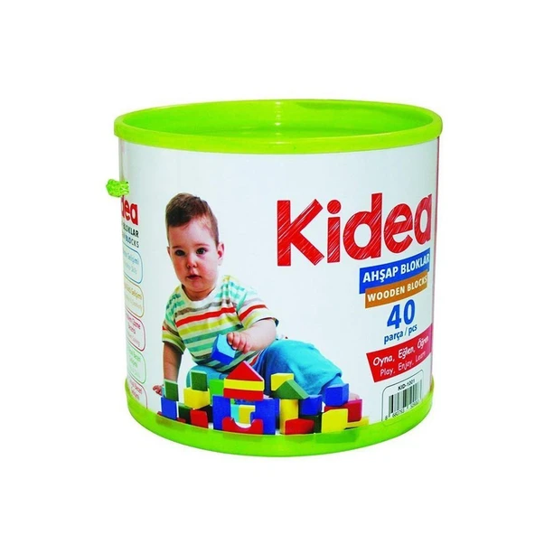PARAPLY KID-1001 Chiva, Ahşap Bloklar 40 Parça Kız Erkek Çocuk Oyuncak Eğitici Oyuncaklar ürün görseli 1