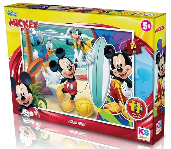 PARAPLY KS Puzzle 50 Parça Mickey Mouse Kız Erkek Çocuk Oyuncak Eğitici Oyuncaklar ürün görseli 1