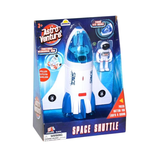 PARAPLY 63112 Sunman, Astro Venture Sesli Ve Işıklı Uzay Mekiği Kız Erkek Çocuk Oyuncak Eğitici Oyuncaklar ürün görseli 1