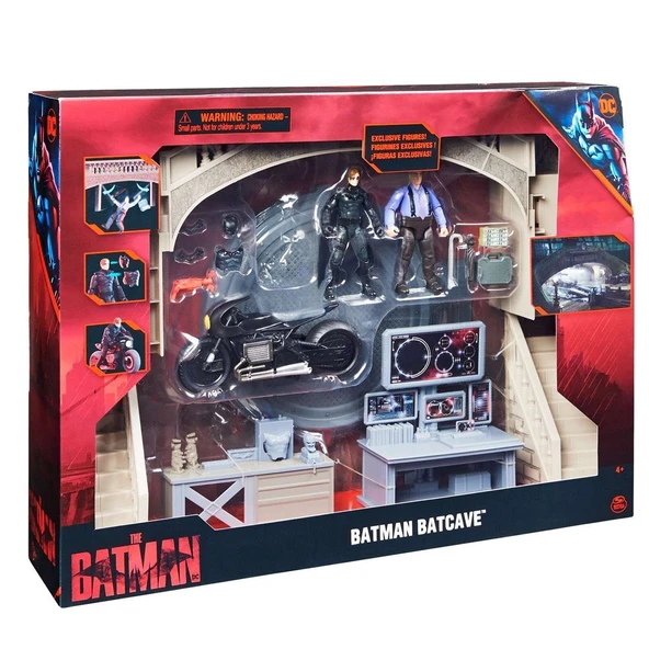 PARAPLY 1068398 Batman Batcave Film Anları 1 araç + 2 figür -Spinmaster Kız Erkek Çocuk Oyuncak Eğitici Oyun ürün görseli 1