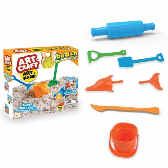 PARAPLY 03647 Artsand Plaj Oyun Kum Seti 500 Gr Kız Erkek Çocuk Oyuncak Eğitici Oyuncaklar ürün görseli 1