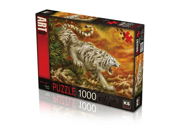 PARAPLY KS Puzzle 1000 Parça White Tiger Beyaz Kaplan Kız Erkek Çocuk Oyuncak Eğitici Oyuncaklar ürün görseli 1