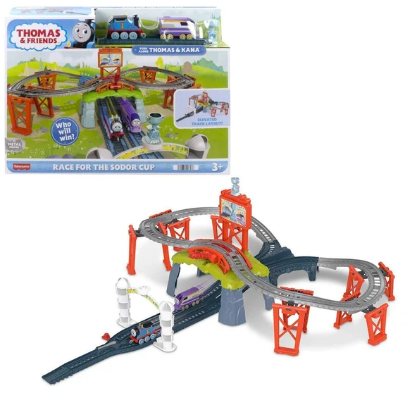 PARAPLY HFW03 Thomas ve Arkadaşları - Sodor Kupası Yarışı Kız Erkek Çocuk Oyuncak Eğitici Oyuncaklar ürün görseli 1