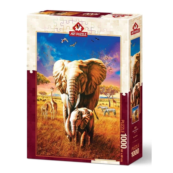 PARAPLY 5204 Art Puzzle, Anne Fil 1000 Parça Puzzle Kız Erkek Çocuk Oyuncak Eğitici Oyuncaklar ürün görseli 1