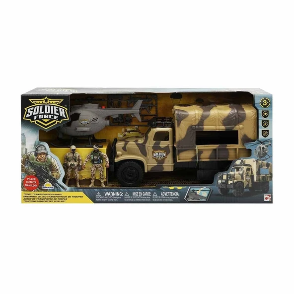 PARAPLY 45054 Sesli ve Işıklı Soldier Force Askeri Kamyon Oyun Seti -Sunman Kız Erkek Çocuk Oyuncak Eğitici ürün görseli 1