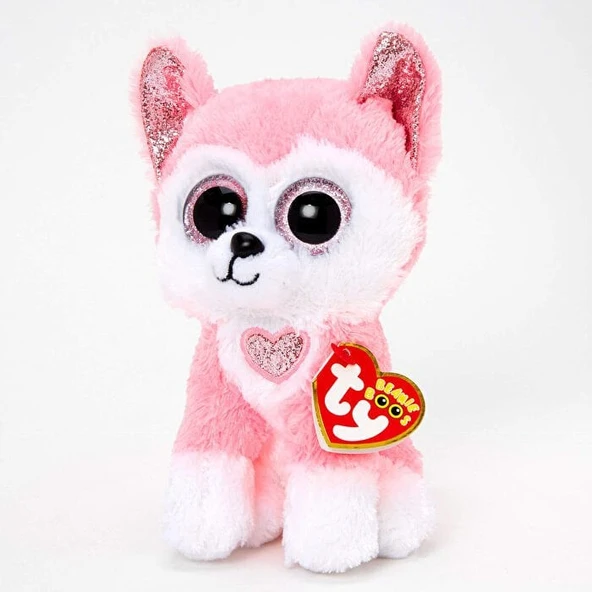 PARAPLY Ty Beanie Boos Peluş Köpek Pembe Husky Hunk 15cm Kız Erkek Çocuk Oyuncak Eğitici Oyuncaklar ürün görseli 1