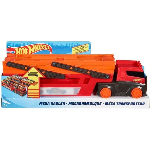 PARAPLY GHR48 Hot Wheels Mega Tır (Kırmızı-Turuncu) Kız Erkek Çocuk Oyuncak Eğitici Oyuncaklar ürün görseli 1