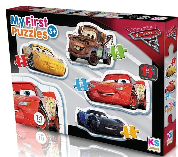 PARAPLY KS Baby Puzzle Cars My First Puzzle 4 in 1 Çerçevesiz Kız Erkek Çocuk Oyuncak Eğitici Oyuncaklar ürün görseli 1