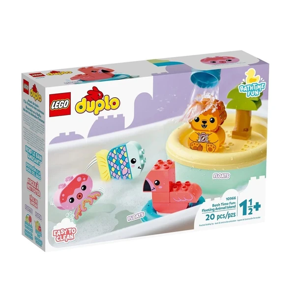 PARAPLY 10966 LEGO® Duplo® Banyo Zamanı Eğlencesi: Yüzen Hayvan Adası, 20 parça, +1,5 yaş Kız Erkek Çocuk Oy ürün görseli 1