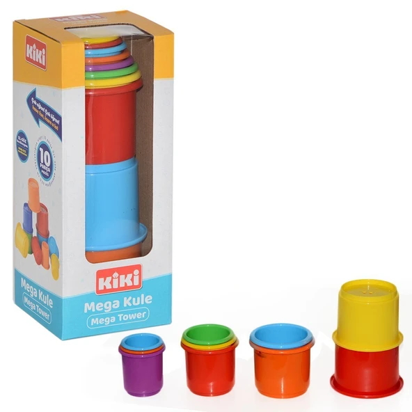 PARAPLY AE-1610 Kiki, Mega Kule / 0-3 yaş Kız Erkek Çocuk Oyuncak Eğitici Oyuncaklar ürün görseli 1