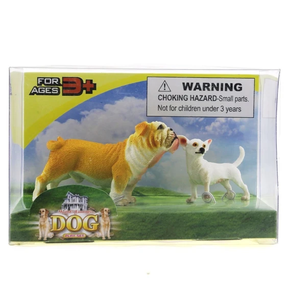 PARAPLY Buldog ve Şivava (Chihuahua) Model Hayvan Köpek Kız Erkek Çocuk Oyuncak Eğitici Oyuncaklar ürün görseli 1