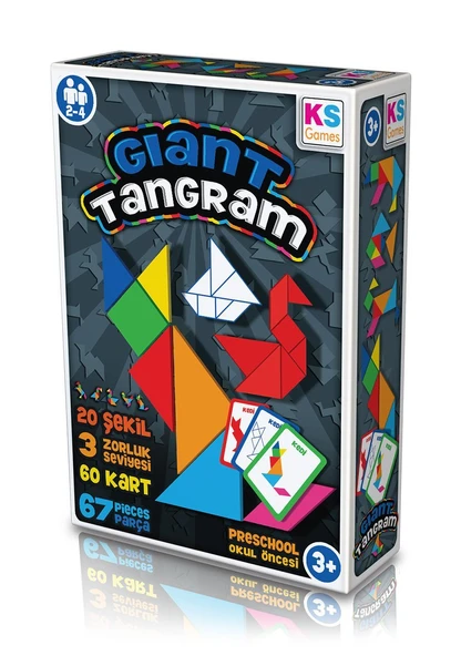PARAPLY KS Games Eğitici Oyunlar Gıant Tangram Kız Erkek Çocuk Oyuncak Eğitici Oyuncaklar ürün görseli 1