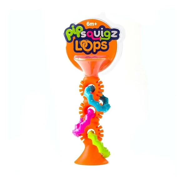 PARAPLY TFB165 Fat Brain Toys, Turuncu Halkalı Silikon Diş Kaşıyıcı Kız Erkek Çocuk Oyuncak Eğitici Oyuncakl ürün görseli 1