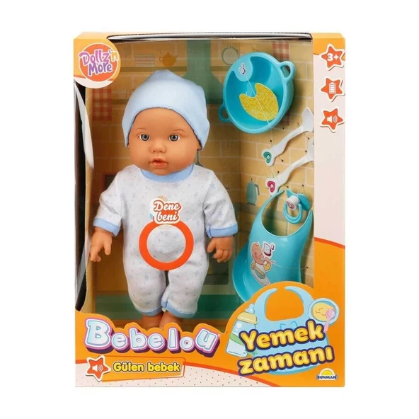PARAPLY Bebelou Yemek Zamanı Sesli Bebek Kız Erkek Çocuk Oyuncak Eğitici Oyuncaklar ürün görseli 1