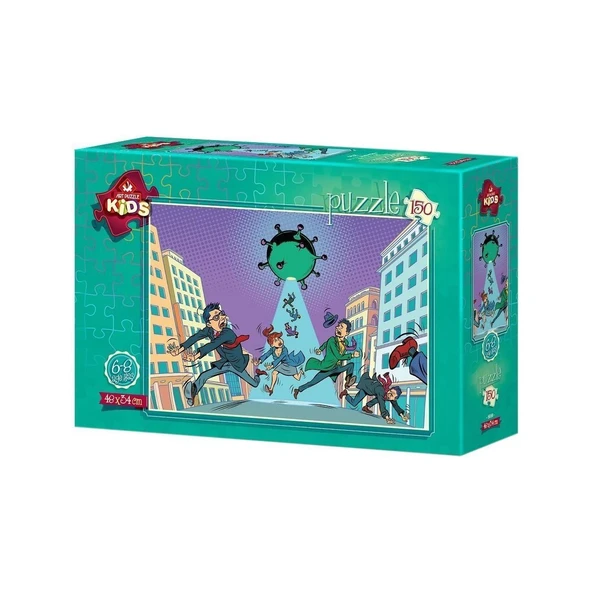 PARAPLY 5659 Virüsten Kaçış -150 Parça Art Puzzle Kız Erkek Çocuk Oyuncak Eğitici Oyuncaklar ürün görseli 1