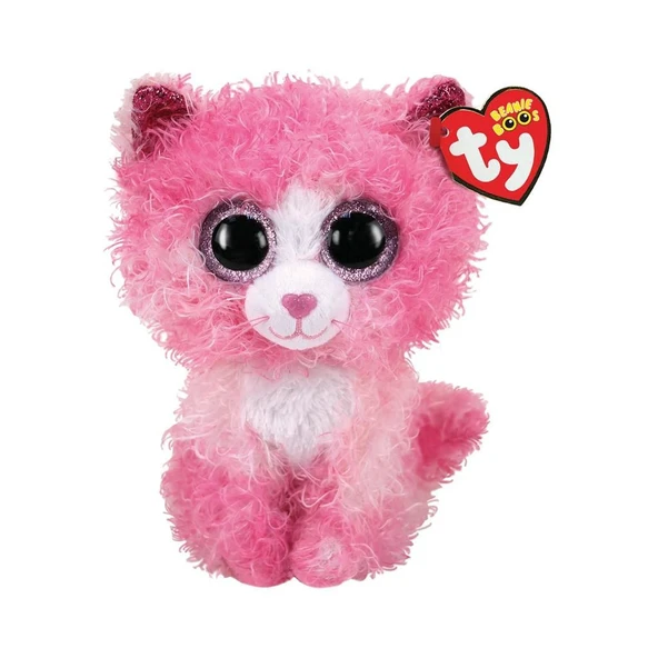 PARAPLY Ty Beanie Boos Peluş Pembe Kırpık Kedi Reagan 15cm Kız Erkek Çocuk Oyuncak Eğitici Oyuncaklar ürün görseli 1