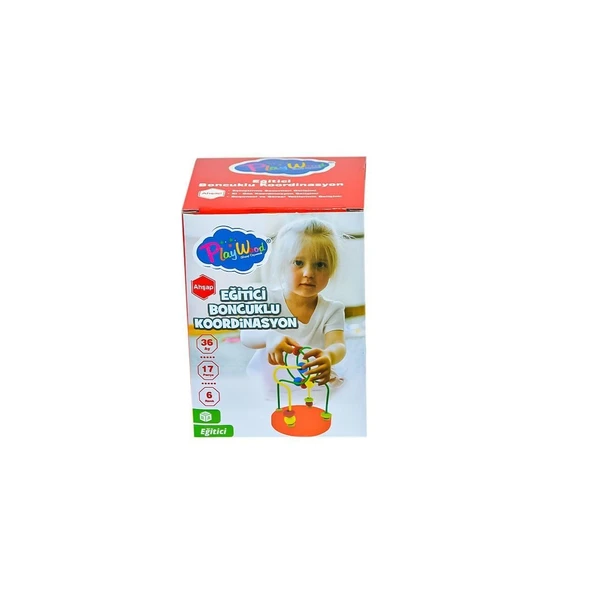 PARAPLY ONY-394 Ahşap Kutuda Mini Boncuklu Koordinasyon - Onyıl Oyuncak Kız Erkek Çocuk Oyuncak Eğitici Oyun ürün görseli 1