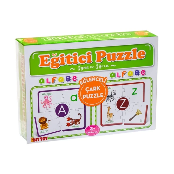 PARAPLY 7197 Çark Puzzle Alfabe -Oyna Öğren - Dıytoy Kız Erkek Çocuk Oyuncak Eğitici Oyuncaklar ürün görseli 1