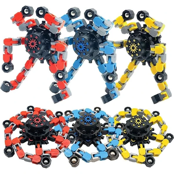 PARAPLY Fidget Spinners Dönüştürülebilir Zincir Robot Oyuncak -1adet stokta olan gönderilir Kız Erkek Çocuk ürün görseli 1