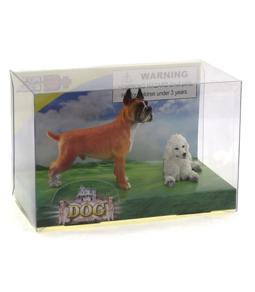 PARAPLY Boxer ve Kaniş Model Hayvan Köpek Kız Erkek Çocuk Oyuncak Eğitici Oyuncaklar ürün görseli 1