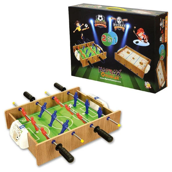 PARAPLY 412 Akçiçek, Ahşap Hokey ve Masa Maçı Oyunu Kız Erkek Çocuk Oyuncak Eğitici Oyuncaklar ürün görseli 1