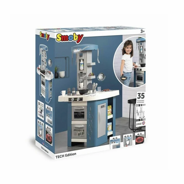 PARAPLY 7600311052 Tech Edition Mutfak -Smoby Kız Erkek Çocuk Oyuncak Eğitici Oyuncaklar ürün görseli 1