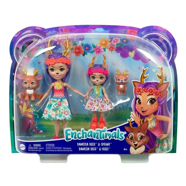 PARAPLY HCF79 Enchantimals Kız Kardeş Bebekler Serisi Kız Erkek Çocuk Oyuncak Eğitici Oyuncaklar ürün görseli 1