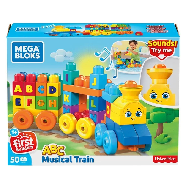 PARAPLY FWK22 Mega™ Bloks, Müzikli Alfabe Treni, 50 parça, +1 yaş Kız Erkek Çocuk Oyuncak Eğitici Oyuncaklar ürün görseli 1