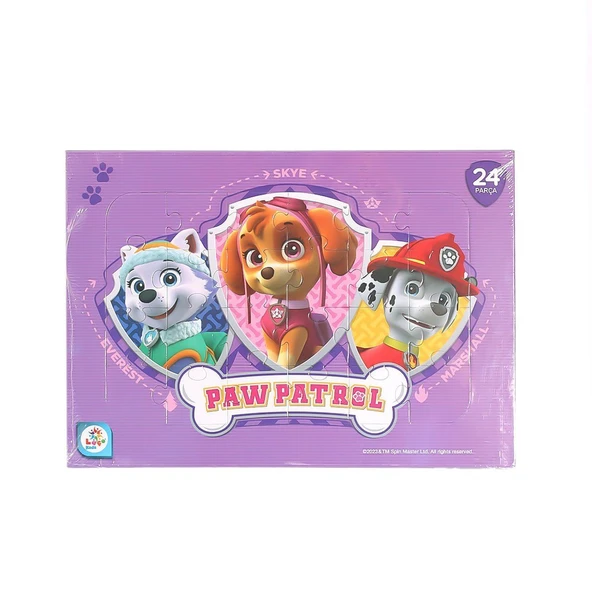 PARAPLY PW7917 Paw Patrol Frame Puzzle 24 Parça Kız Erkek Çocuk Oyuncak Eğitici Oyuncaklar ürün görseli 1
