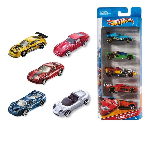 PARAPLY Hot Wheels 5'li Araba Seti Kız Erkek Çocuk Oyuncak Eğitici Oyuncaklar ürün görseli 1