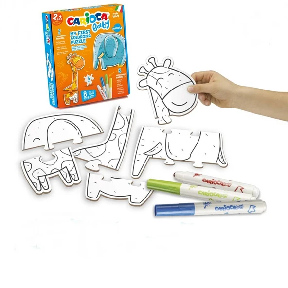 PARAPLY Carioca Boyanabilir Hayvanlar Bebek Puzzle Kız Erkek Çocuk Oyuncak Eğitici Oyuncaklar ürün görseli 1