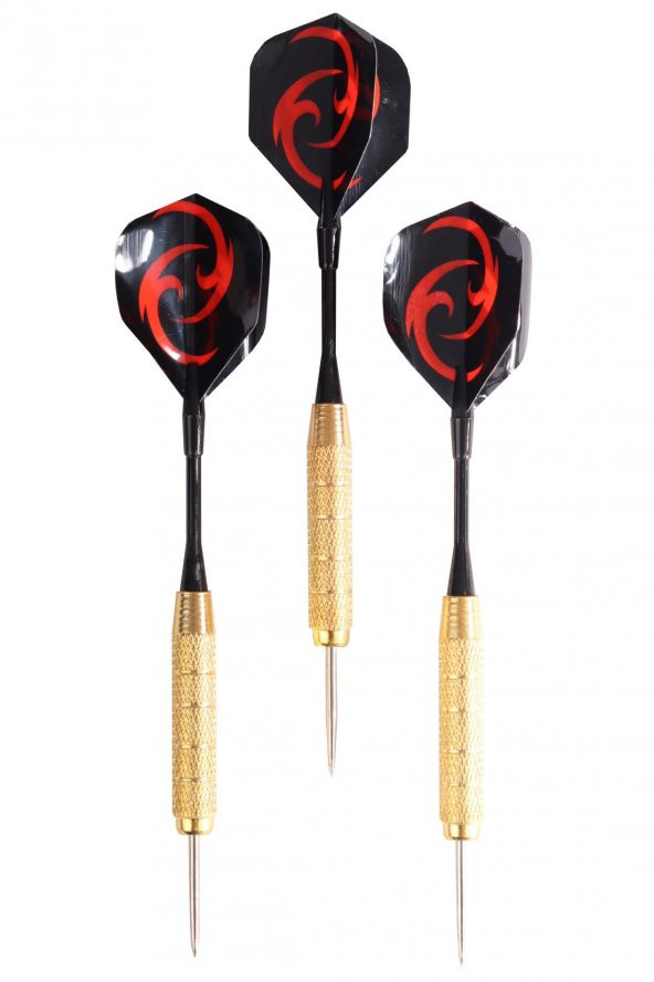 Delta 24 Gr. Dart Oku (3’lü Set) - Çelik Uç + Pirinç Gövde + Renkli Kanat - Dart Oku Seti ürün görseli 1