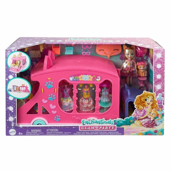 PARAPLY HPB34 Enchantimals Kedi Temalı Moda Otobüsü Kız Erkek Çocuk Oyuncak Eğitici Oyuncaklar ürün görseli 1