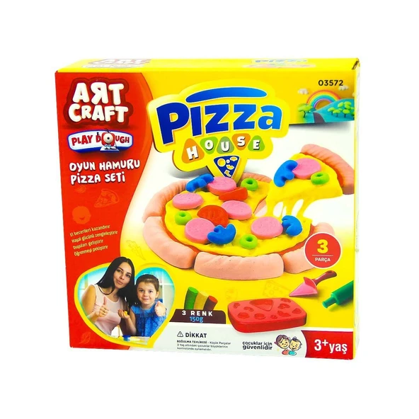 PARAPLY Dede Oyun Hamuru Pizza Seti Kız Erkek Çocuk Oyuncak Eğitici Oyuncaklar ürün görseli 1