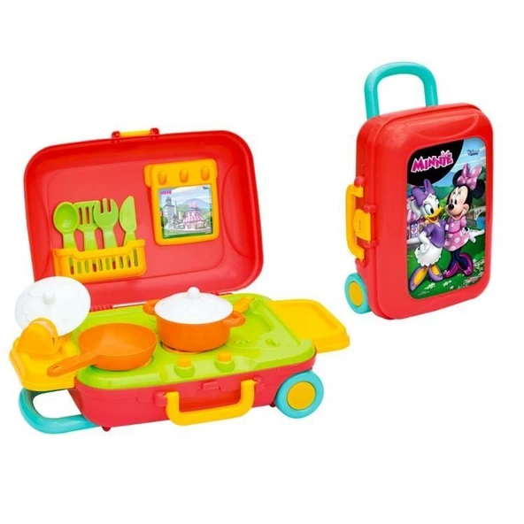 PARAPLY Dede Mini Mouse Mutfak Seti Bavulum Kız Erkek Çocuk Oyuncak Eğitici Oyuncaklar ürün görseli 1