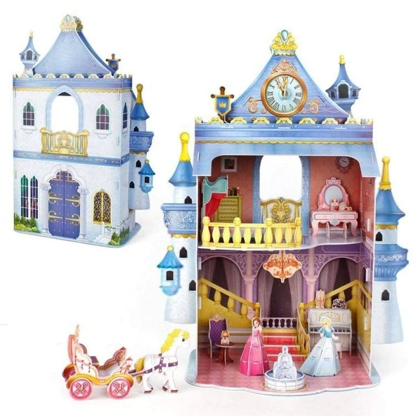 PARAPLY CubicFun Peri Masalı Şatosu 3D Puzzle Kız Erkek Çocuk Oyuncak Eğitici Oyuncaklar ürün görseli 1
