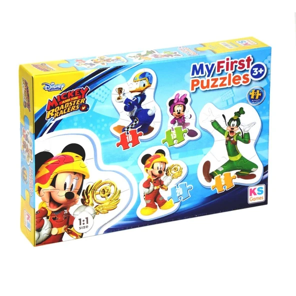 PARAPLY KS Mickey Benim İlk Yapbozum 4'ü Bir Arada Kız Erkek Çocuk Oyuncak Eğitici Oyuncaklar ürün görseli 1