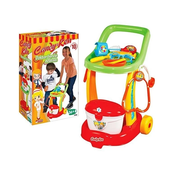 PARAPLY Dede Candy Doktor Servis Arabası Kız Erkek Çocuk Oyuncak Eğitici Oyuncaklar ürün görseli 1