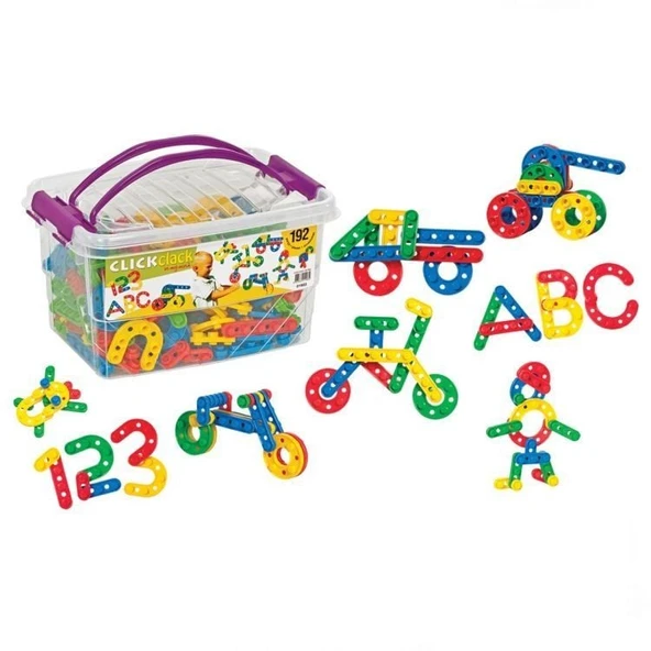 PARAPLY Dede Click Clack Box Eğitici Şekiller 192 Parça Kız Erkek Çocuk Oyuncak Eğitici Oyuncaklar ürün görseli 1