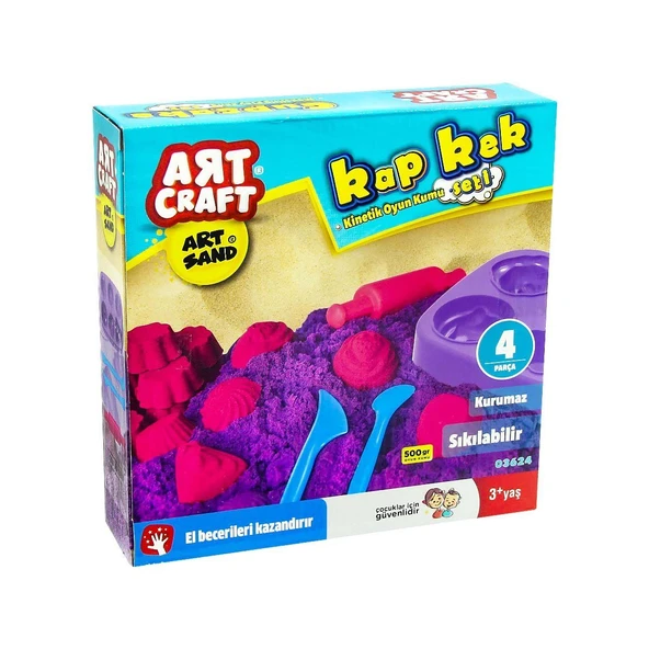 PARAPLY Dede Art Craft Kap Kek Kinetik Kum Seti 500gr Kız Erkek Çocuk Oyuncak Eğitici Oyuncaklar ürün görseli 1
